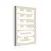 Wit - Koffie - Vintage - Decoratie aluminium wit klein -3d