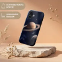 Planeten - Saturnus - Ruimte Toughcase MagSafe Apple iPhone 17 klein -USP_RandenV_NL