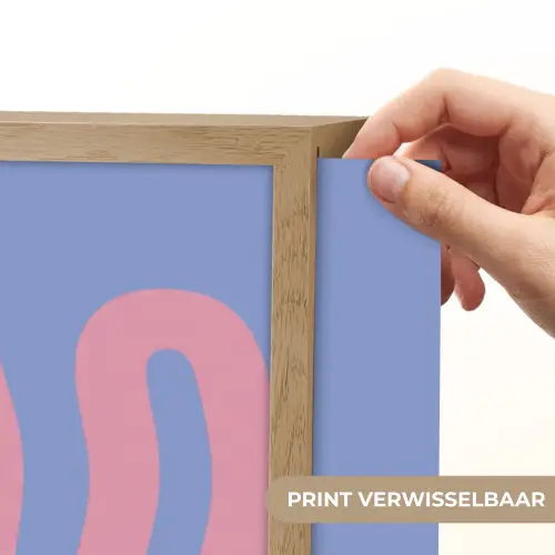 Ciao - Roze - Blauw - Golvend Light Box met batterij (Wandlamp) middel -USP_websiteprintNL