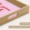 Tekst - Roze - Love - Hart Dienblad Rechthoek middel -USP_HandgreepNL