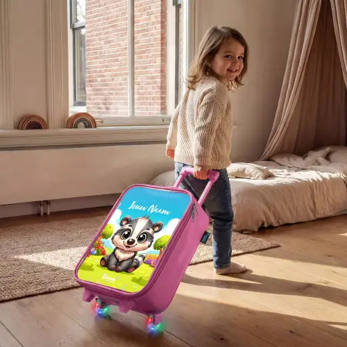 Willy Wipstaart Kinderkoffer - Roze klein -sfeer1