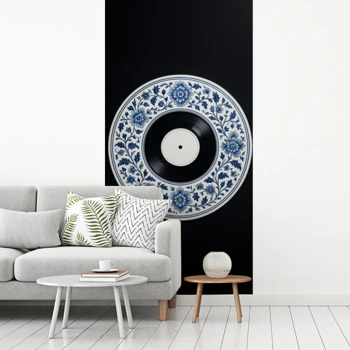 Vinyl - LP - Delfts Blauw - Muziek fotobehang vinyl groot -woonkamer