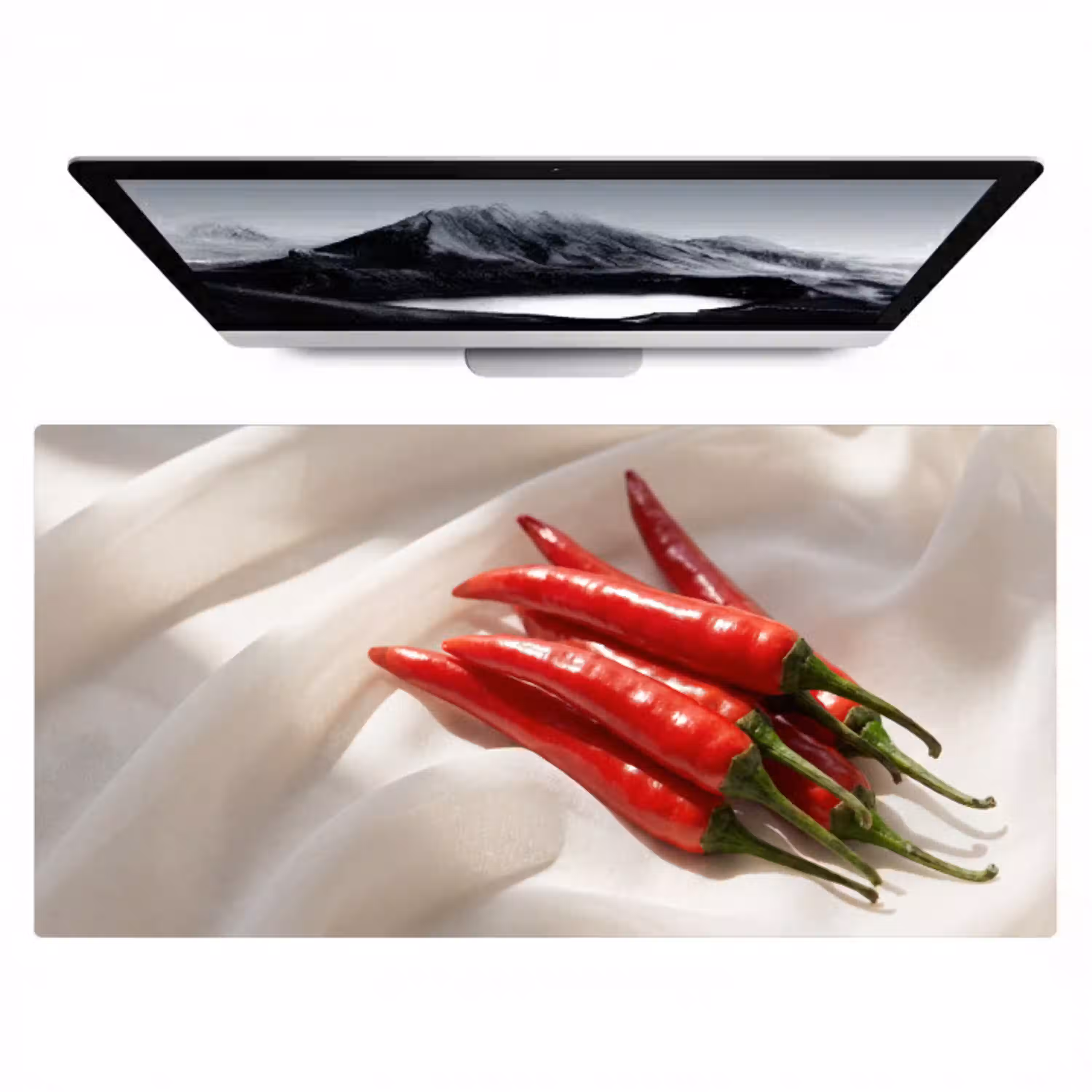 Peper - Rood - Eten Muismat XXL klein -zzz3d