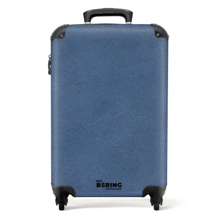 Lederen look blauw NBS - Handbagage koffer - Kinderen Unisex middel -productfoto_recht