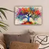 Levensboom - Natuur - Kleurrijk - Boom canvas 2cm klein -sfeer1