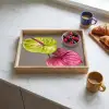 Planten - Anthurium - Groen - Roze Dienblad Rechthoek middel -sfeer2