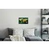 Wereldkaart - Groen - Goud Muursticker klein -slaapkamer