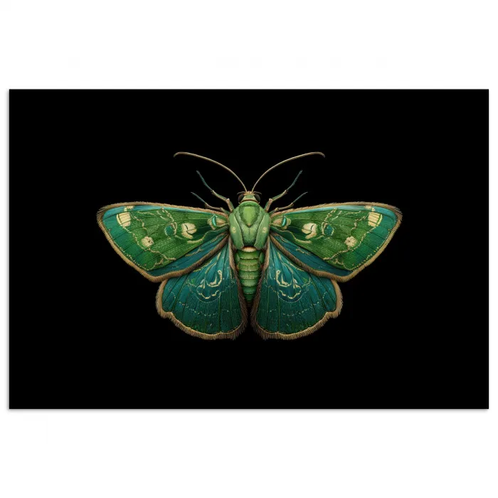 Mot - Levendig - Groen poster papier klein -3d