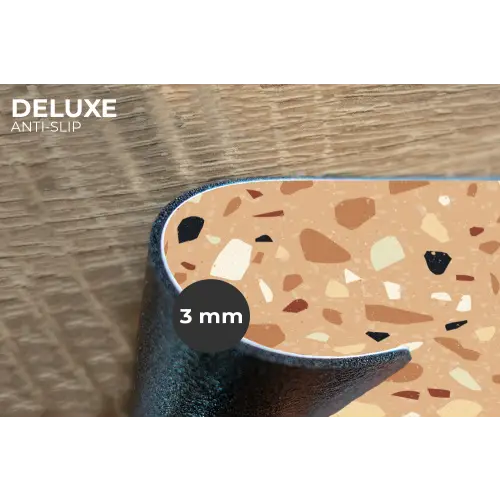 Terrazzo - Patroon - Kleurrijk - Oranje Placemat vinyl groot 368 -closeup