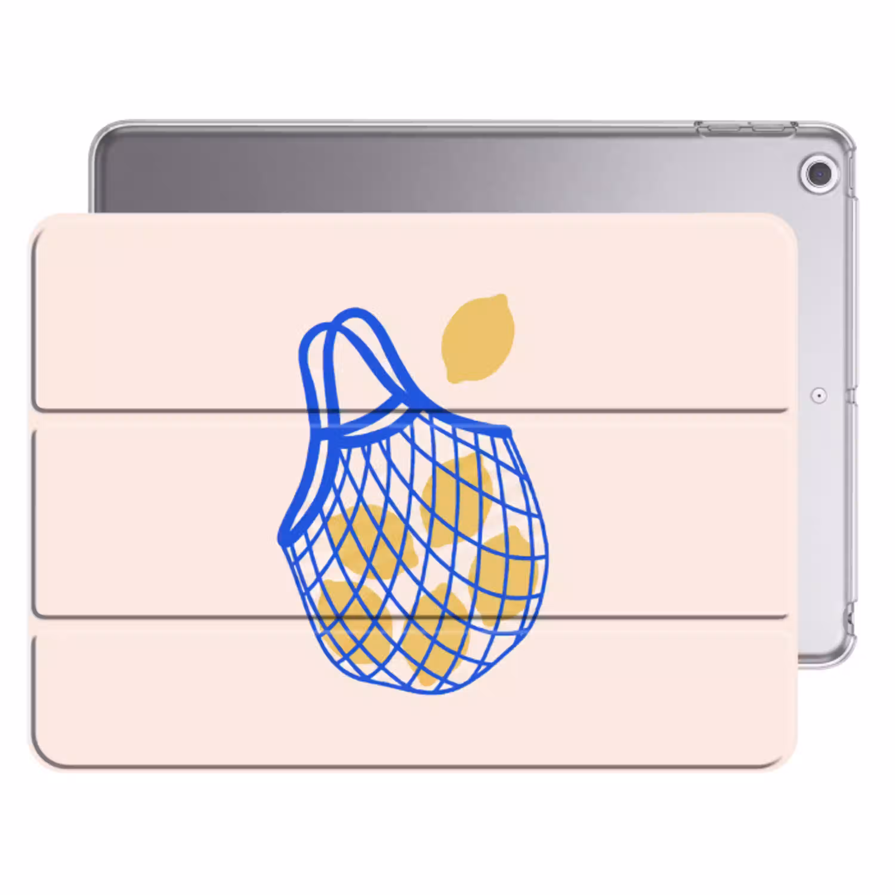 Eten - Citroen - Boodschappen - Abstract - Geel - Blauw Apple iPad 2017 middel -threedimensional_3d_global