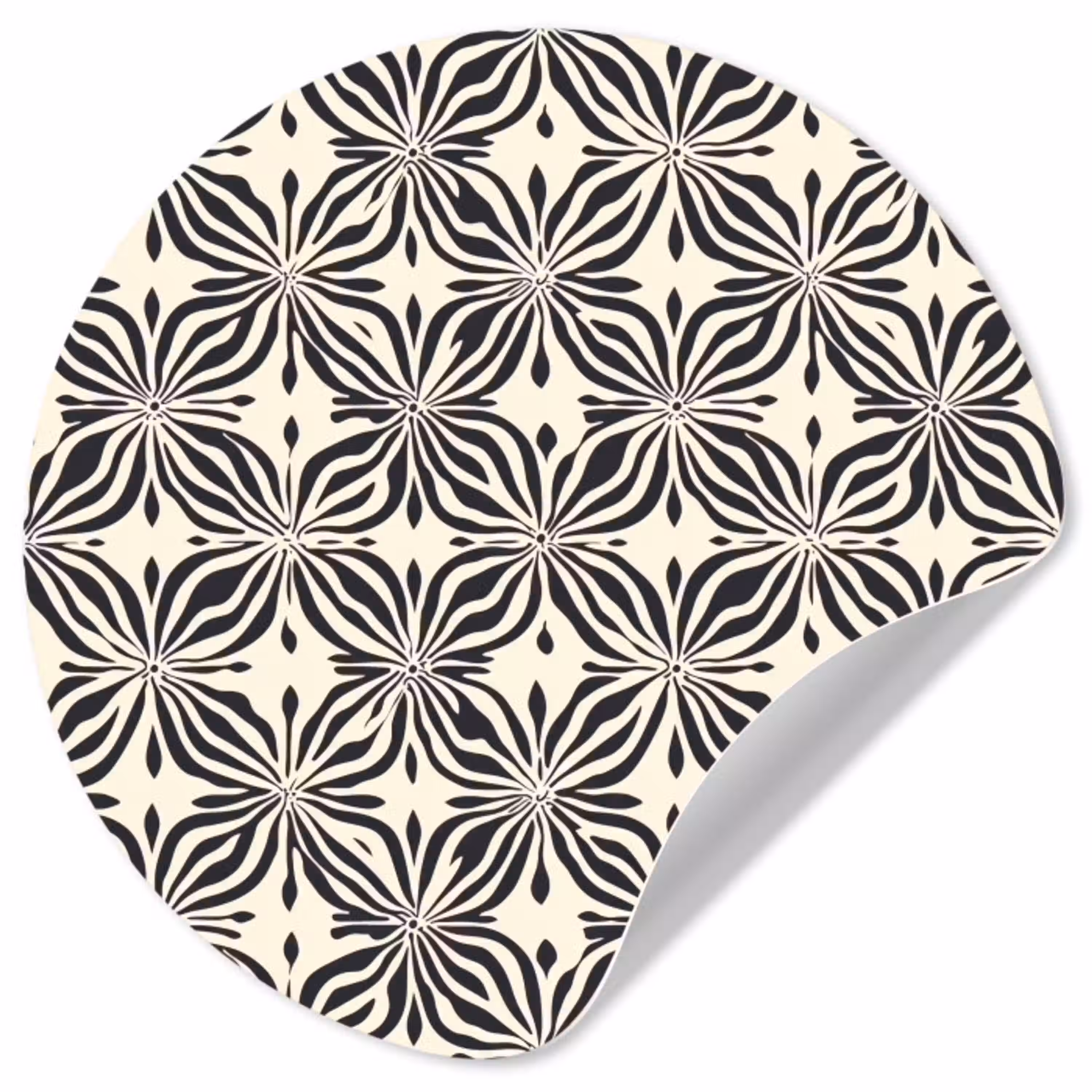 Grafisch - Patroon - Zwart Wandcirkel behangsticker klein 186 -3d
