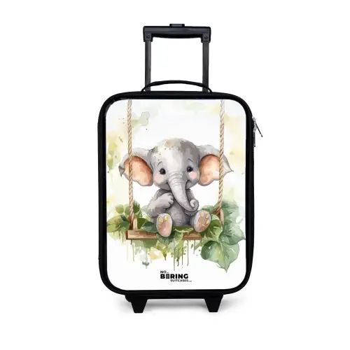 Onno olifant Kinderkoffer - Zwart klein -3d