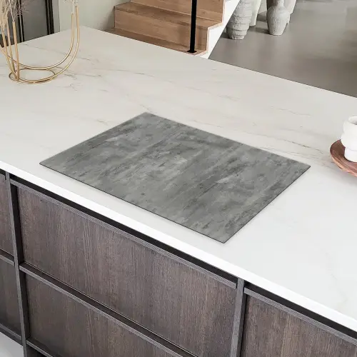Roest - Beton - Patroon Inductie beschermer vinyl 3mm klein 276 -sfeer8