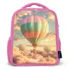 Pastel skyliner Kinderrugzak - Roze middel -3d