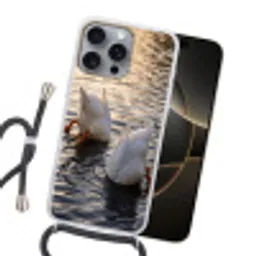 Eenden - Water - Natuur Hoesje iPhone 16 Pro Max met koord klein -sfeer1