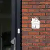 Grijze patronen - Sierlijk Naambord Huisje klein -sfeer2