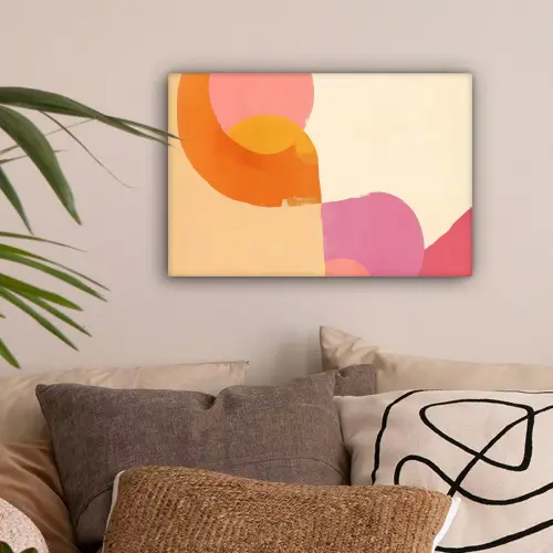 Vormen - Abstract - Kleurrijk canvas 2cm klein -sfeer1
