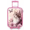 Kat - Paars - Vlinders - Bloemen Kinderkoffer - Roze klein -zz3dotto