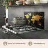 Wereldkaart - Goud - Marmer keuken achterwand spatscherm klein -usp_NL