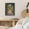 Doorkijk - Bloemen - Poort - Stenen PET vilt klein -sfeer3