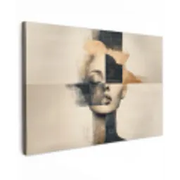 Goud - Vrouw - Rechthoeken Tuinposter op houten frame 2 cm dik klein -3d