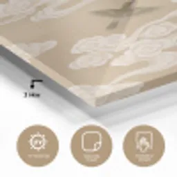 Vogels - Vliegen - Beige plexiglas 5mm klein -sfeer2