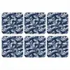 Botanisch - Patroon - Blauw onderzetter kurk middel 366 -3d