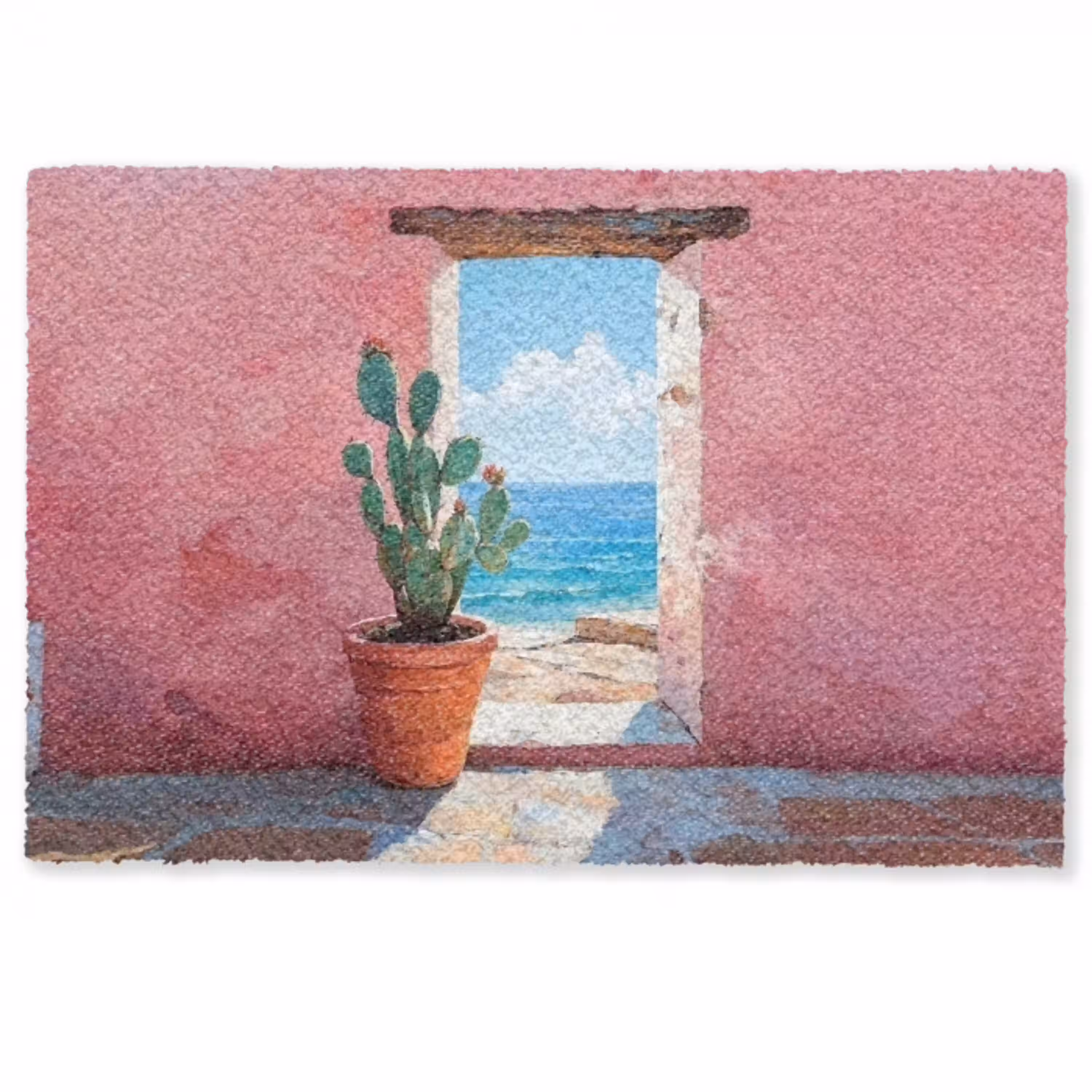 Zee - Roze - Cactus Deurmat klein -zkaufland3d