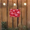 Patroon - Hartjes - Roze - Valentijn tuinposter los doek klein -sfeer1