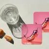 Peper - Disco - Rood - Glitter onderzetter kurk middel -sfeer4