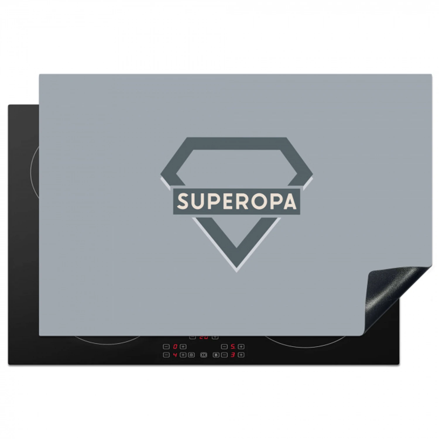 Vaderdag - Kado man - Opa - Superopa - Quote - Spreuken Inductie beschermer vinyl 3mm klein -3d