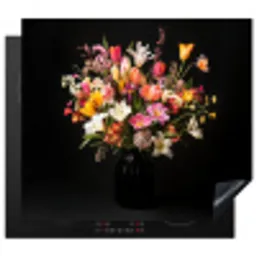 Vaas - Bloemen - Tulpen Inductie beschermer vinyl 3mm middel -3d