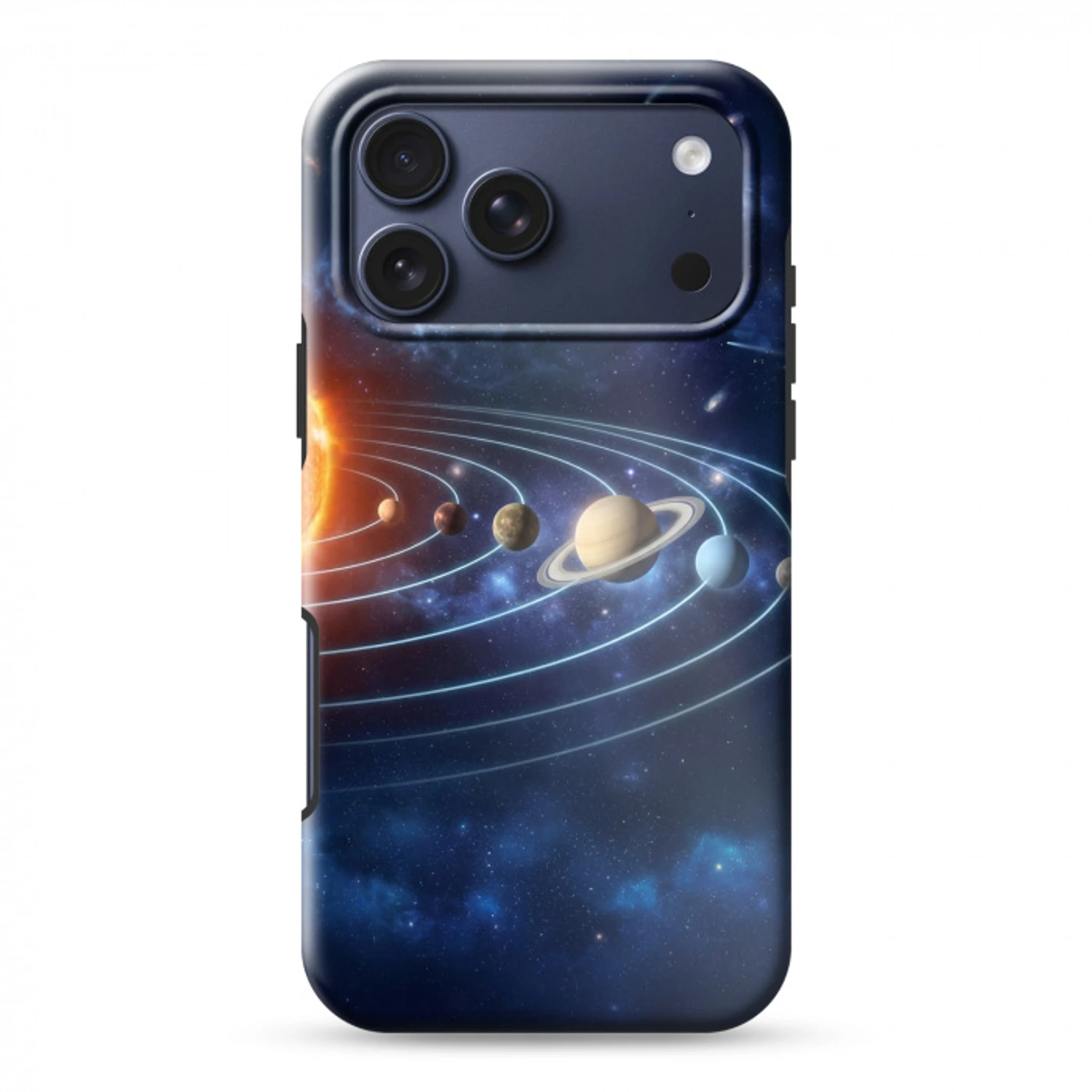 Ruimte - Zonnestelsel - Blauw Toughcase MagSafe Apple iPhone 17 Pro Max klein -3d