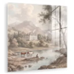 Landhuis - Rivier - Vee plexiglas 5mm klein -zzzproduct_nieuw