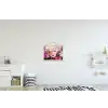 Bloemen - Kleurrijk - Bloei textielposter latten blank klein -kinderkamer