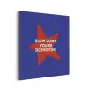 Slow down you're doing fine - Ster - Blauw aluminium wit klein -3d
