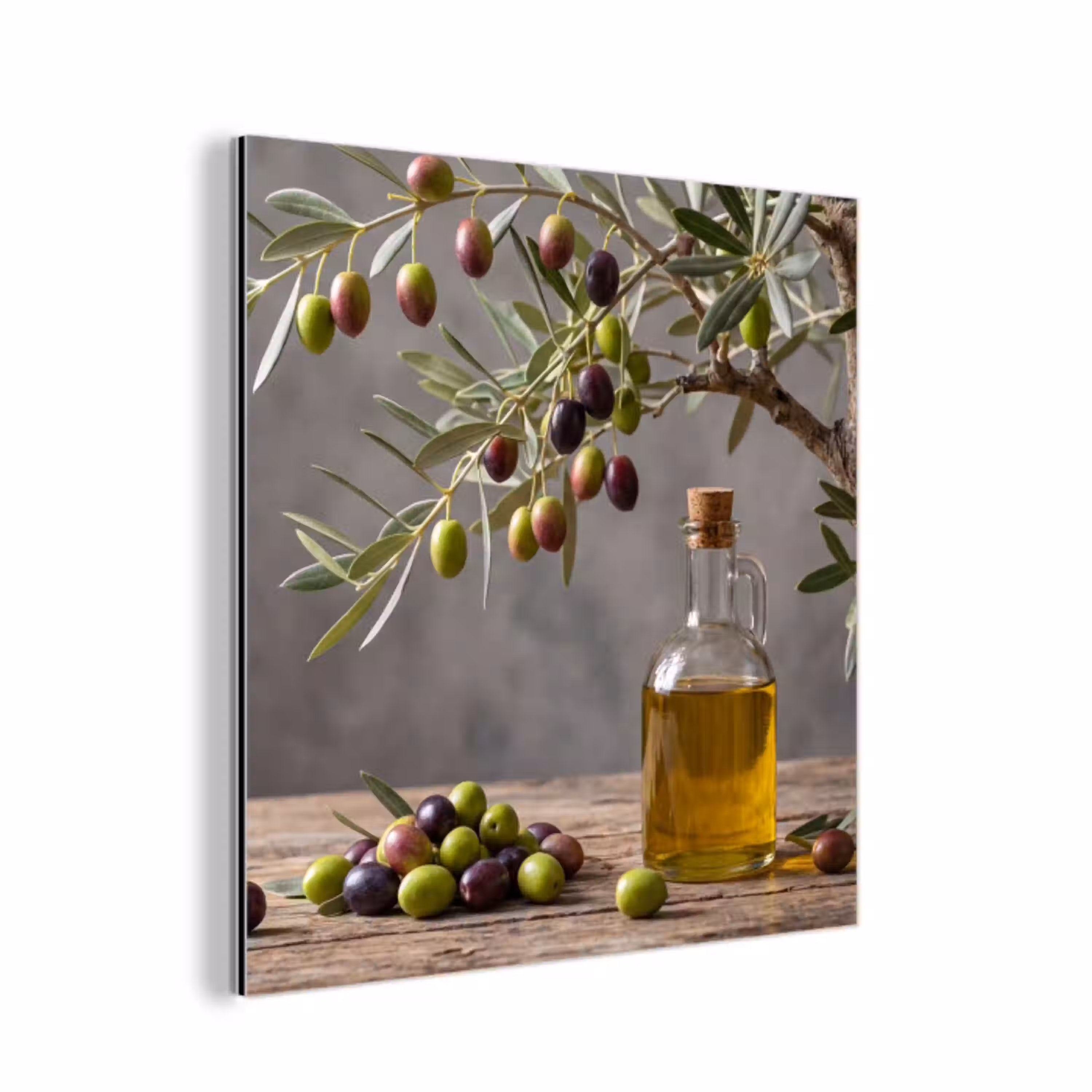 Olijfboom - Olijven - Natuur aluminium wit klein -3d