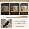 Watercolor - Natuur - Bomen - Kunst - Bloemen Light Box met batterij (Wandlamp) middel -USP_dimbaarNL