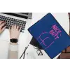 Brutaal - Grappig - Blauw laptophoes neopreen klein -bureau