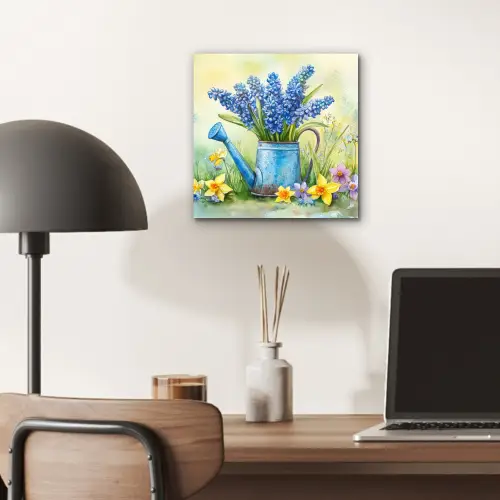 Gieter - Lavendel - Bloesems aluminium wit klein -sfeer5