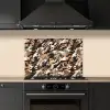 Camouflage - Patroon - Beige - Bruin keuken achterwand spatscherm klein 900 -sfeer1