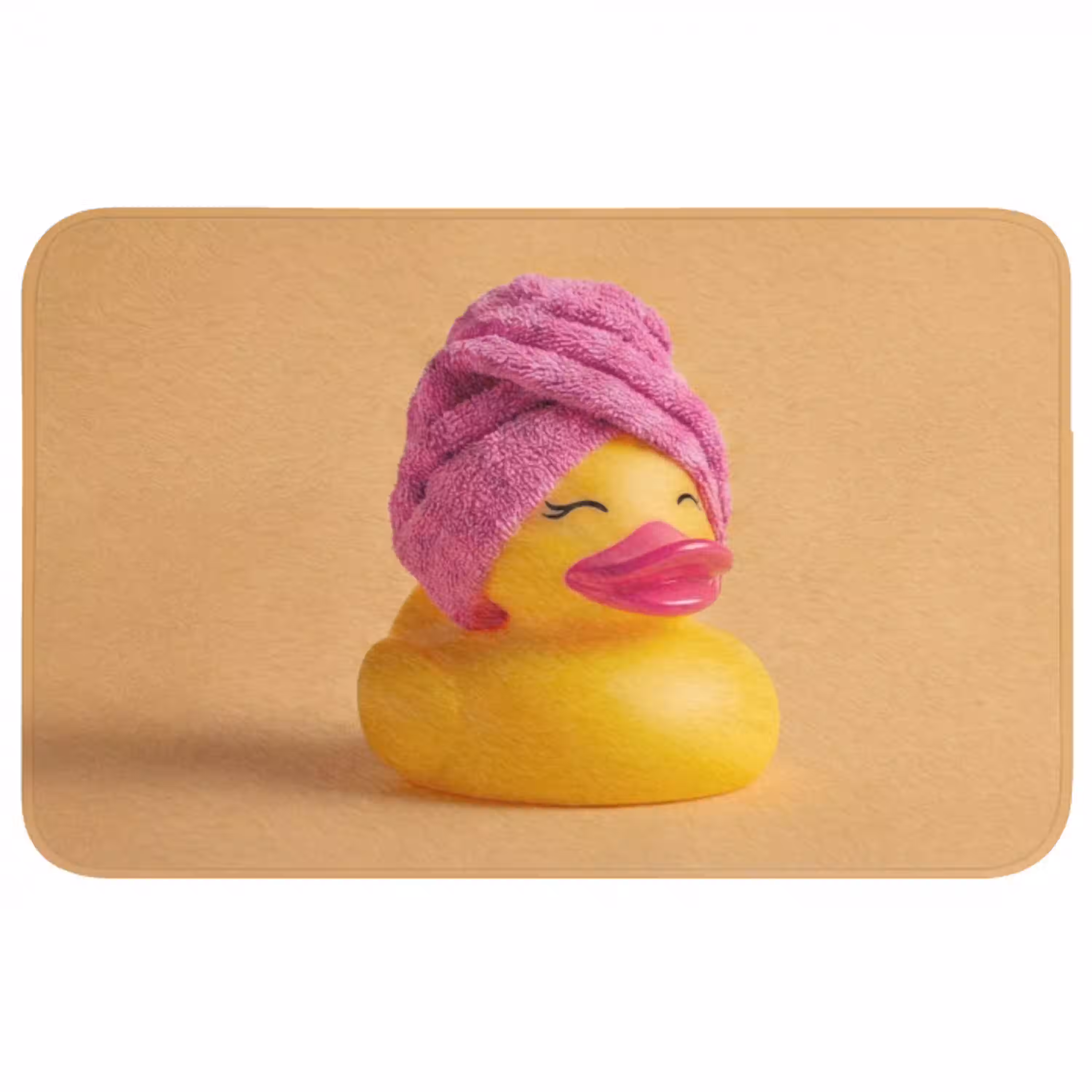 Badeend - Handdoek - Kleurrijk WCmat middel -3d