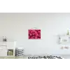 Rozen - Pink - Bloem textielposter latten blank klein -kinderkamer