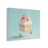 Slagroom - Taart - Blauw - Eten PET vilt klein -3d