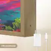 Dolfijn - Kleurrijk - Oceaan - Koraal Light Box met batterij (Wandlamp) middel -USP_websiteoplaadbaarNL