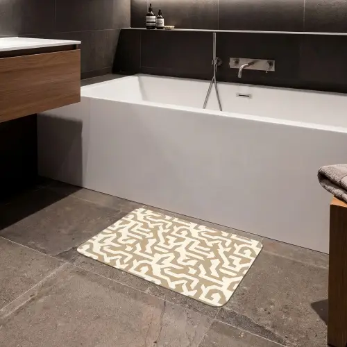 Modern - Abstract - Beige Badmat klein 997 -sfeer3