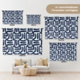 Abstract - Modern - Blauw Wandkleed katoen klein 269 -tsfeer8_DE