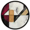 Modern - Abstract - Geometrisch - Rood - Industrieel Fotolijst rond zonder passe partout klein -3d
