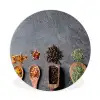 Pollepel - Kruiden - Specerijen - Industrieel Wandcirkel kunststof plaat 5mm dik klein -3d