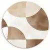 Snijdende cirkels - Overlappende vlakken Wandcirkel kunststof plaat 5mm dik klein -3d